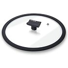 Coperchio in vetro con bordo in silicone