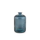 Vaso in vetro riciclato righe ottanio cm 23