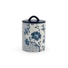 Barattolo in ceramica con coperchio decoro floreale 1,3 litri