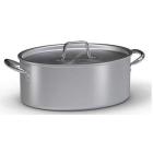 Casseruola ovale in alluminio con coperchio
