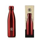 Borraccia termica in acciaio inox 500 ml rosso metallizzato