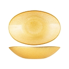 Centrotavola ovale in vetro effetto glitter Charme Gold cm 31,5x21,5