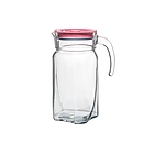 Caraffa in vetro con tappo rosa Luna 1,75 litri