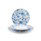 Servizio piatti 18 pezzi in new bone china Blue Arbor