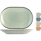 Set 4 piatti ovali in porcellana colorati Pearl cm 36