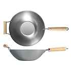 Padella wok in acciaio al carbonio Steel Orient cm 32