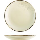 Set 6 piatti piani in stoneware avorio Reactive cm 27