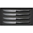 Set 4 coltelli bistecca lama nera