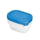Set 4 contenitori per alimenti in plastica Sunshine azzurro 0,5 litri