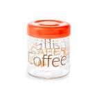 Barattolo caffè in vetro decorato con tappo a vite in plastica Memo cc 800