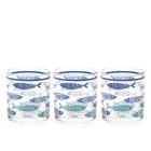 Set 3 bicchieri in vetro decorato Salina cl 25