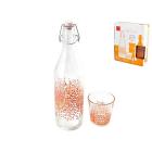 Servizio Bicchieri e Bottiglia Ermetica Drink Pixel arancio