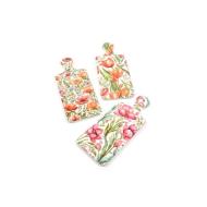 Sottopentola rettangolare Fleurs con manico fantasia assortita 12x29