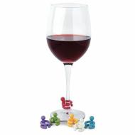 Set 6 segna bicchieri in silicone