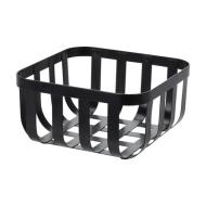 Cestino pane frutta in metallo nero cm 19x19x9