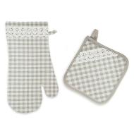 Set guanto da forno e presina Vichy