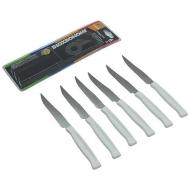 Set 6 coltelli da bistecca con manico bianco Serie Casa
