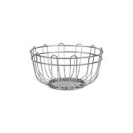 Cestino porta frutta e pane in filo metallo cromato Kitchen cm 24
