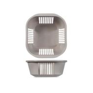 Cestino porta pane in polipropilene tortora cm 21x21