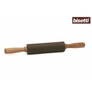 Mattarello girevole in silicone con manici in legno
