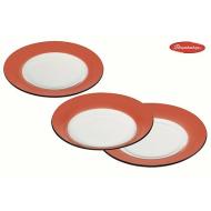 Set 6 piatti fondi in vetro Invitation rosso cm 22