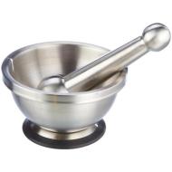 Mortaio e pestello in acciaio