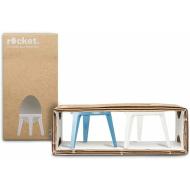 Set 2 porta uovo Rocket azzurro e bianco