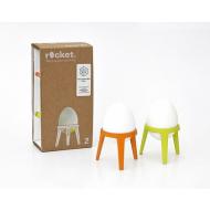 Set 2 porta uovo Rocket arancione e lime