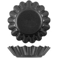 Confezione 6 formine riccia larga in alluminio antiaderente cm 7