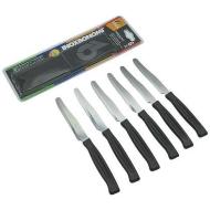 Set 6 coltelli da tavola con manico tortora Serie Casa