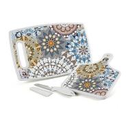 Set 2 taglieri con coltello Utilissimi Mosaico
