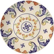 Set 12 piatti piani in stoneware Jasmine cm 25