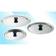Coperchio in acciaio inox con bordo cm 26