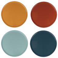 Set 4 piatti pizza in ceramica finitura lucida Colours