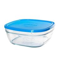 Contenitore quadrato in vetro con coperchio Freshbox cm 23