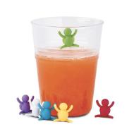 Set 6 segna bicchieri con ventosa in silicone