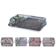 Vassoio in melamina Fiori cm 21x14 (fantasie assortite)