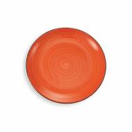 Set 6 piatti frutta in gres New Baita arancio cm 19