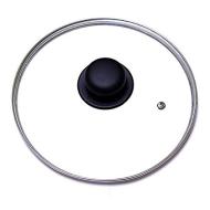 Coperchio in vetro con bordo in acciaio inox