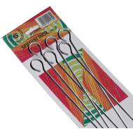 Confezione 6 spiedini in acciaio inox cm 30