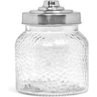 Barattolo in vetro effetto martellato con tappo a vite cc 750