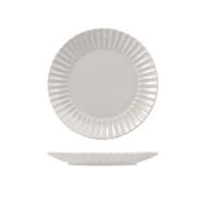 Set 6 piatti piani in stoneware Lotus grigio cm 27