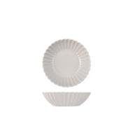 Set 6 piatti fondi in stoneware Lotus grigio cm 18