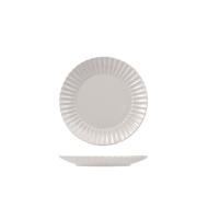 Set 6 piatti frutta in stoneware Lotus grigio cm 21