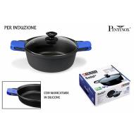 Casseruola alta per induzione con coperchio e presine Solid+ cm 28