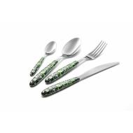 Set 24 posate colorate in acciaio inox Vero verde