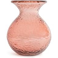 Vaso in vetro riciclato bocciardato rosa Paradise