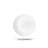 Set 6 piatti frutta festonati in porcellana bianca cm 20,5