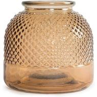 Vaso in vetro riciclato marrone chiaro Diamante