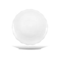 Set 2 piatti da portata festonati in porcellana bianca cm 32,5